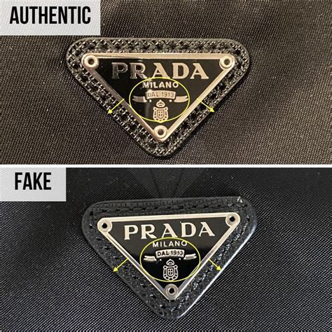 how to spot fake prada clothing|inside of prada bag.